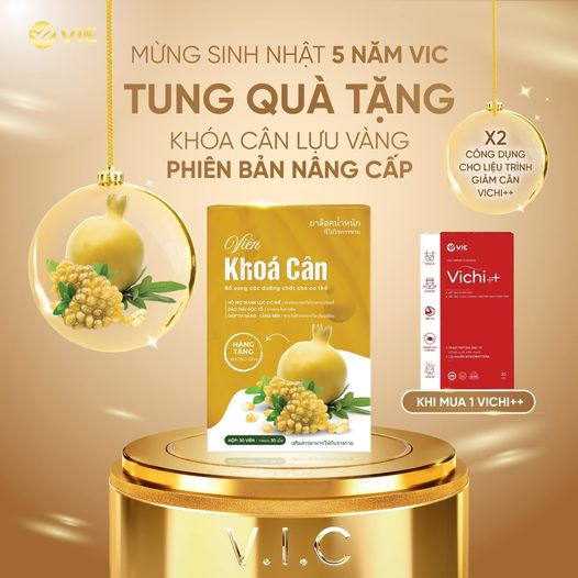 Vichi mẫu mới với khóa cân Lựu vàng giảm cân hiệu quả