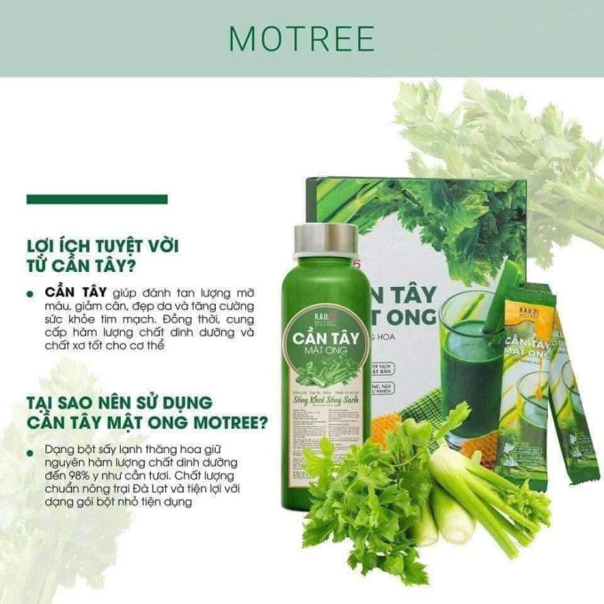 Bột Cần Tây Mật Ong Motree