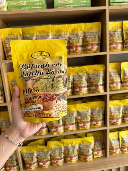 Bột ngũ cốc giảm mỡ bụng Matcha Lá Sen