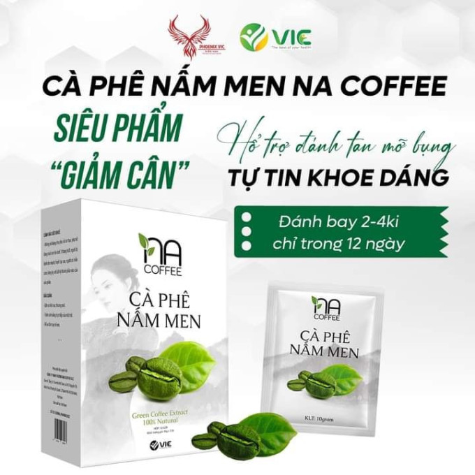 Cà Phê Nấm Men Na Coffee VIC - Hộp lớn 12 gói