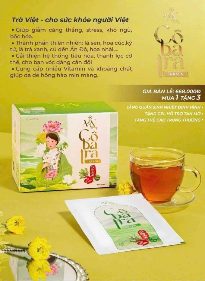 Thành phần giảm cân Cô Ba Trà - Trà Sen giảm mỡ bụng