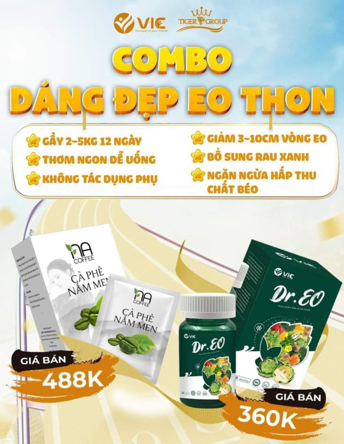 Combo giảm cân Cafe nấm men và Dr Eo 