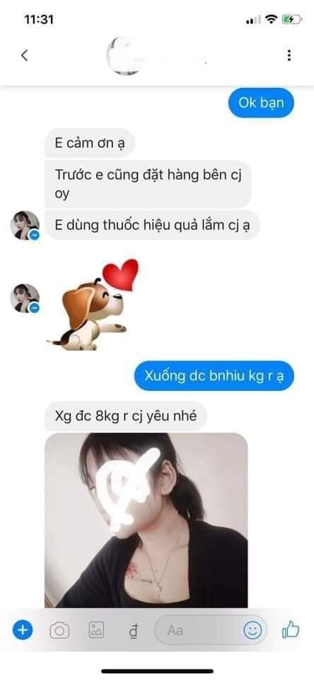 Hình ảnh Feedback Baschi Hồng giảm cân hiệu quả từ khách hàng