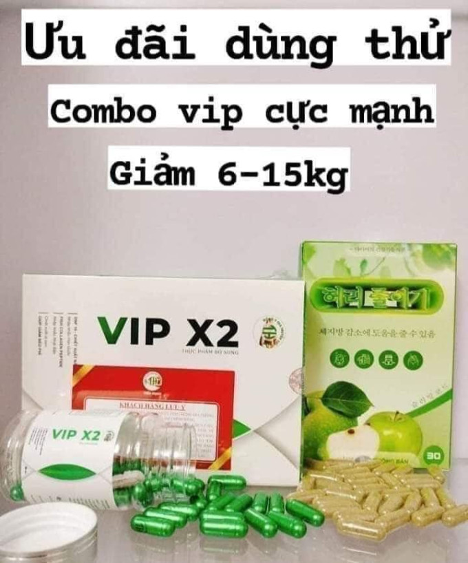 Vip X2 chính hãng giảm cân nhanh an toàn