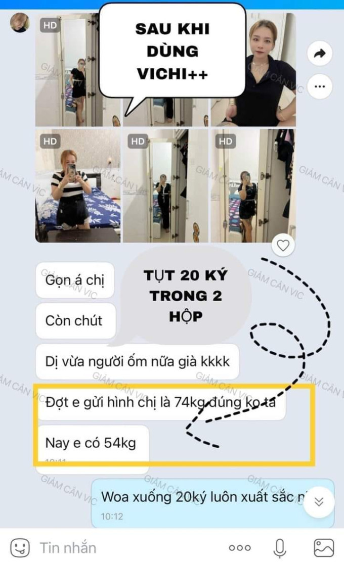 Vichi Giảm Cân có hiệu quả sau 1 liệu trình