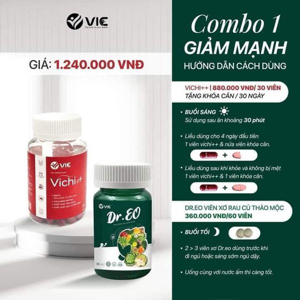Combo Vichi Dr Eo giảm cân giảm mỡ bụng