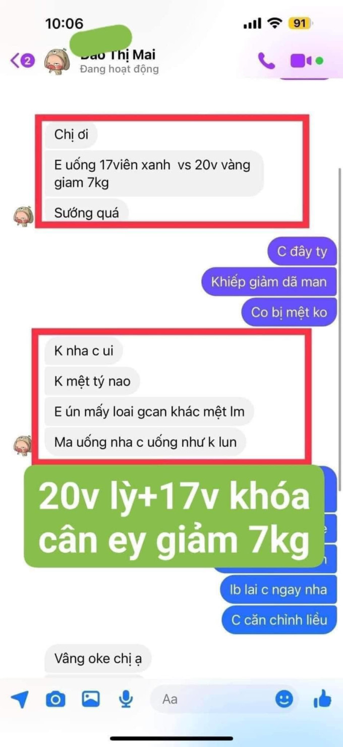 Khách hàng giảm 7kg sau 1 liệu trình