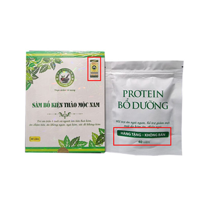 Sâm Bổ Kiện Thảo Mộc Nam Hỗ Trợ Tăng Cân | Hộp 40 Viên Mẫu Mới