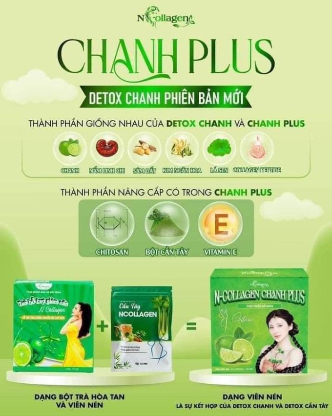 Giảm Cân N Collagen được chiết xuất từ các thành phần thiên nhiên,
