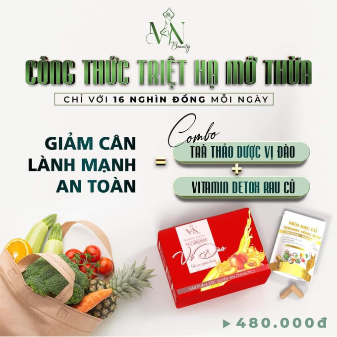 Trà Giảm Cân Vị Đào Đông Anh