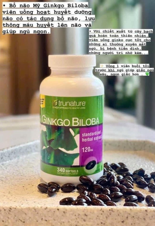 Sản phẩm được chiết xuất từ lá Ginkgo biloba 120mg