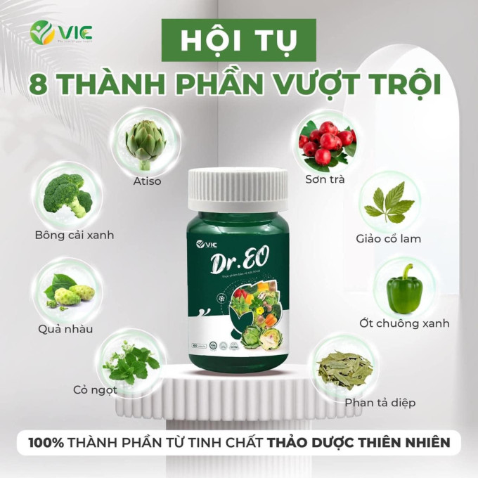 DrEO VIC Organic được bào chế từ các thành phần thảo dược thiên nhiên
