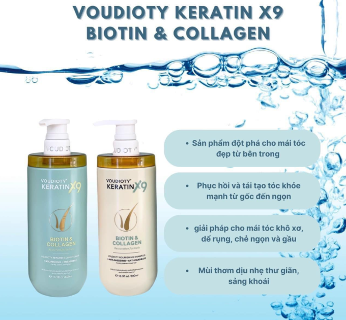 Cặp Gội Xả Voudioty Keratin X9 có tốt không? Có an toàn không?