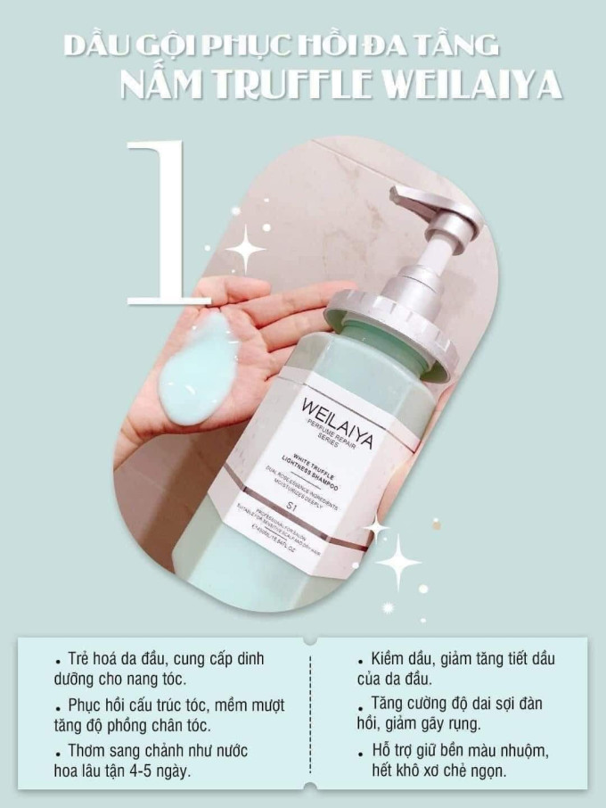 Dầu gội phục hồi đa tầng nấm Truffle Weilaiya – Thành phần cao cấp & đắt đỏ bậc nhất
