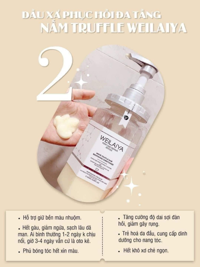 Dầu gội phục hồi đa tầng nấm Truffle Weilaiya – Thành phần cao cấp & đắt đỏ bậc nhất