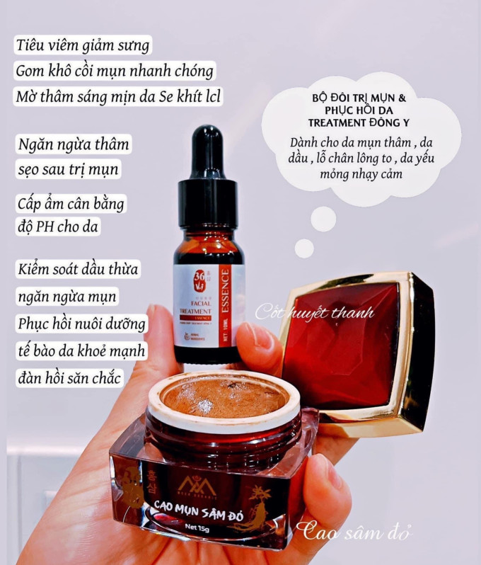 Cao mụn sâm đỏ có phải kem trộn không?