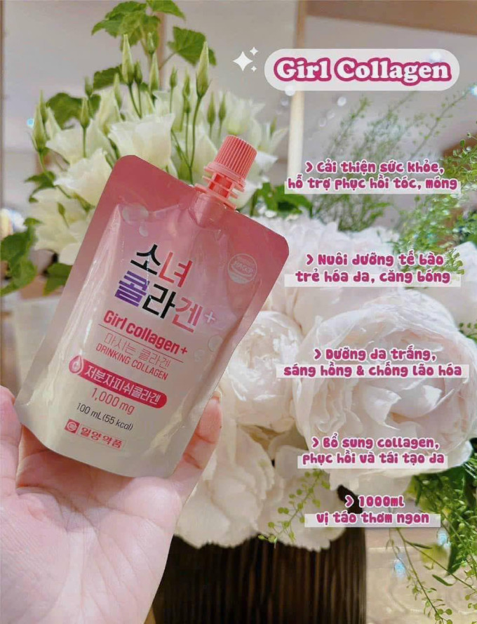 Girl Collagen – Nước uống tăng cường sức khỏe, trẻ hóa làn da bổ sung collagen với hàm lượng lên tới 1000mg