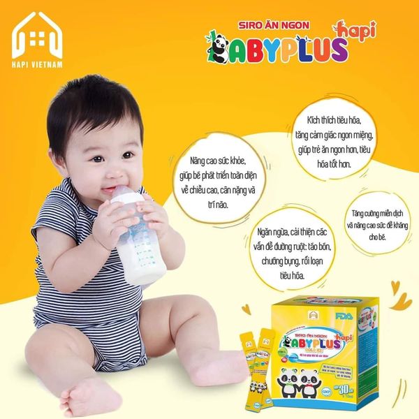 Siro ăn ngon Baby Plus Hỗ trợ bé yêu ăn ngon miệng và ngủ sâu giấc mỗi ngày