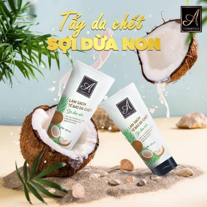 Tẩy Da Chết Sợi Dừa Non A Cosmetics