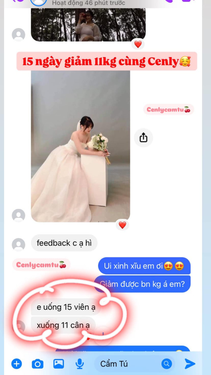 Khách hàng sử dụng Cenly giảm cân hiệu quả