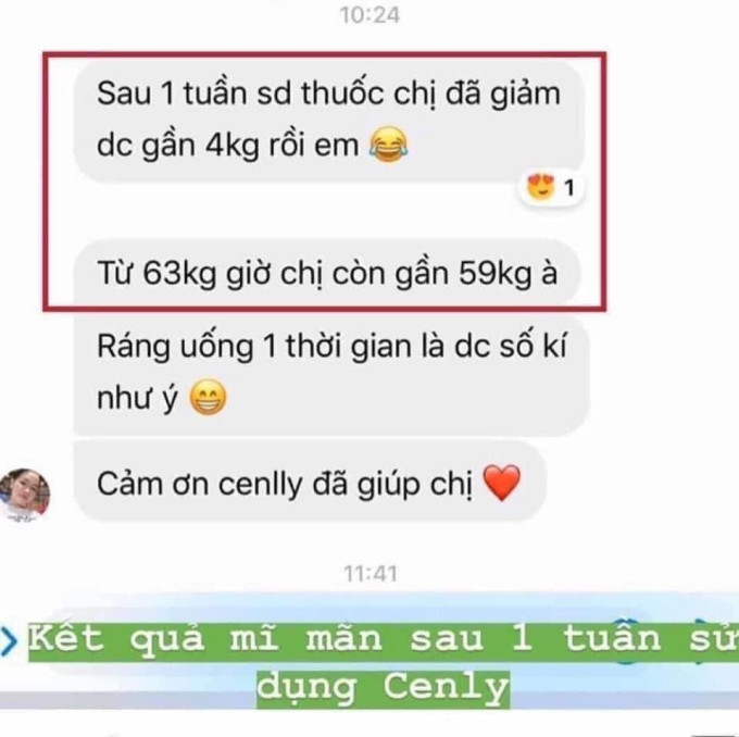 Hình ảnh review Cenly chính hãng và đánh giá từ khách hàng