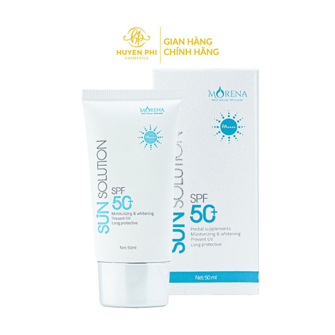 Kem chống nắng Huyền Phi Sun Solution với chỉ số SPF 50 PA++++