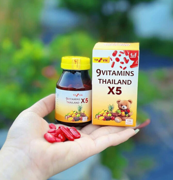 9 Vitamin Thái Lan X5 mẫu mới| Bí Quyết Tăng Cân An Toàn, Hiệu Quả