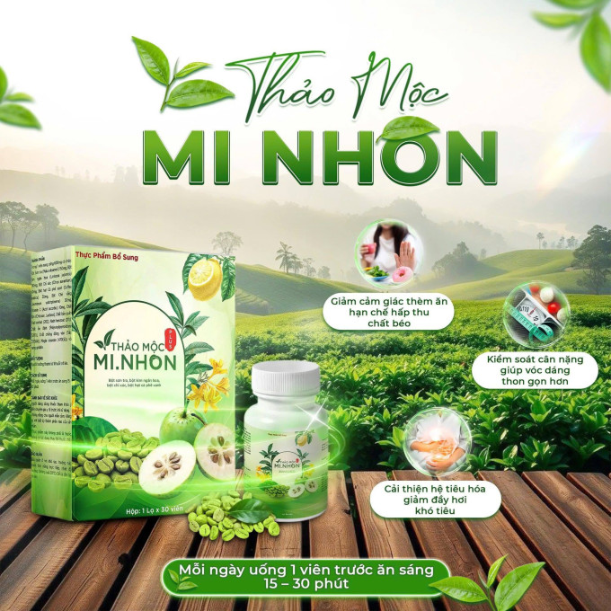 Thảo mộc Mi Nhon Plus chính hãng hộp 30 viên | Giảm cân giảm mỡ bụng hiệu quả