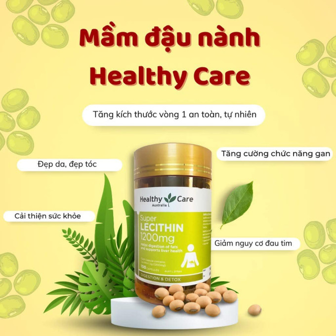 Mầm Đậu Nành Úc Healthy Care – Hỗ Trợ Tăng Vòng 1 & Cân Bằng Nội Tiết Tố Nữ