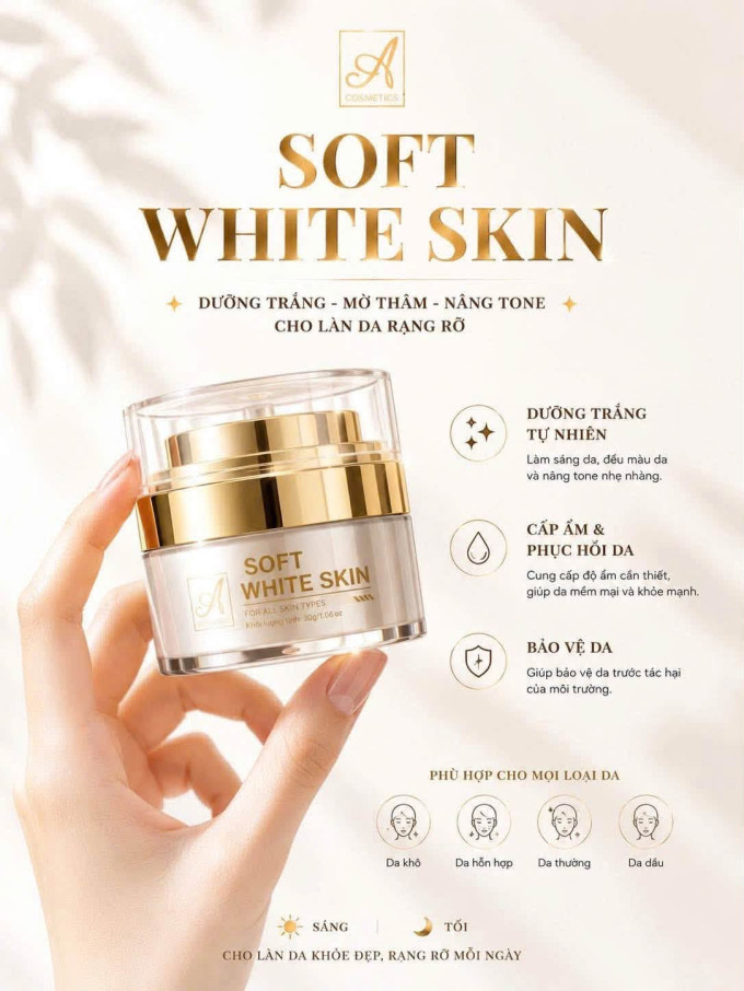 Kem Face Sữa Mịn A Cosmetics là sản phẩm dưỡng da dạng lotion giúp bổ sung độ ẩm, hỗ trợ làm sáng và chăm sóc làn da mềm mại hơn mỗi ngày