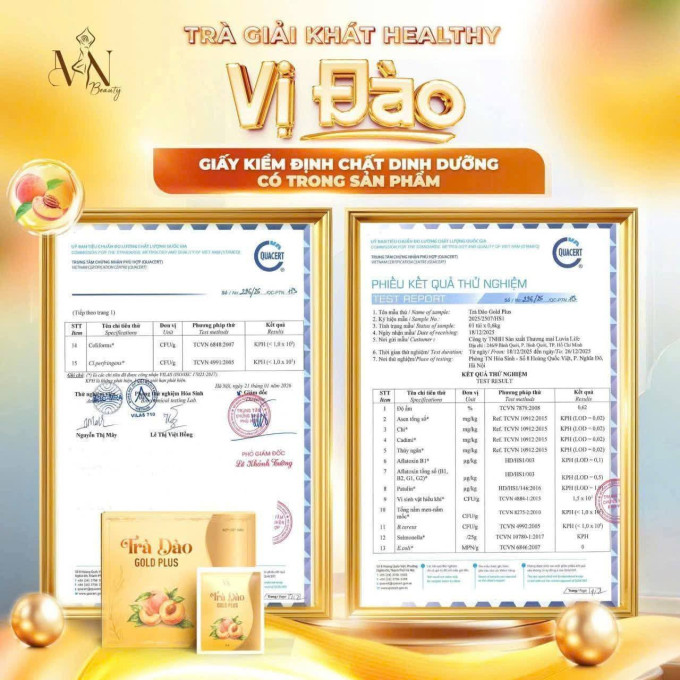 Trà vị đào Gold Plus chính hãng an toàn được nhiều khách hàng tin dùng