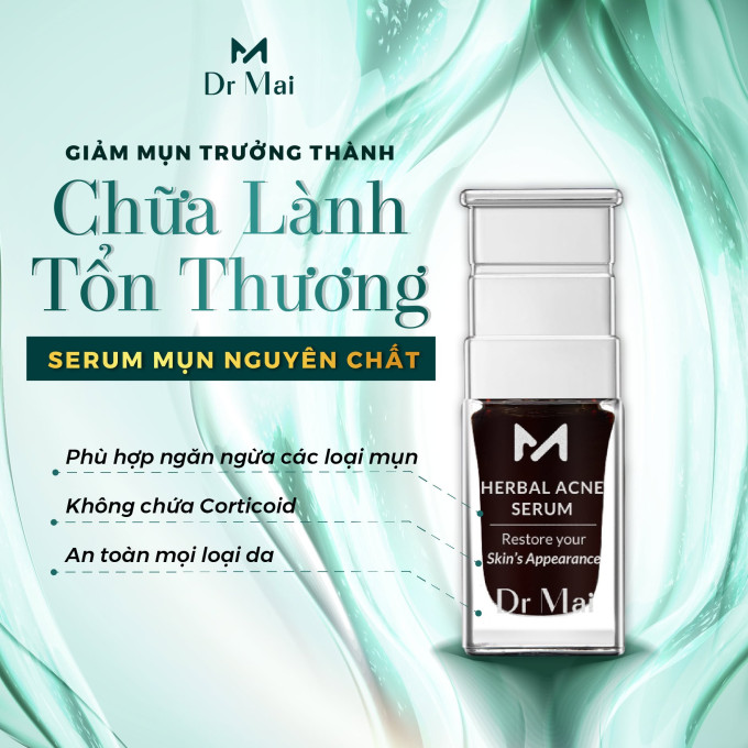 Dr Mai nguyên chất hỗ trợ chăm sóc da mụn phù hợp cho những người muốn cải thiện tình trạng da dầu, giảm mụn 