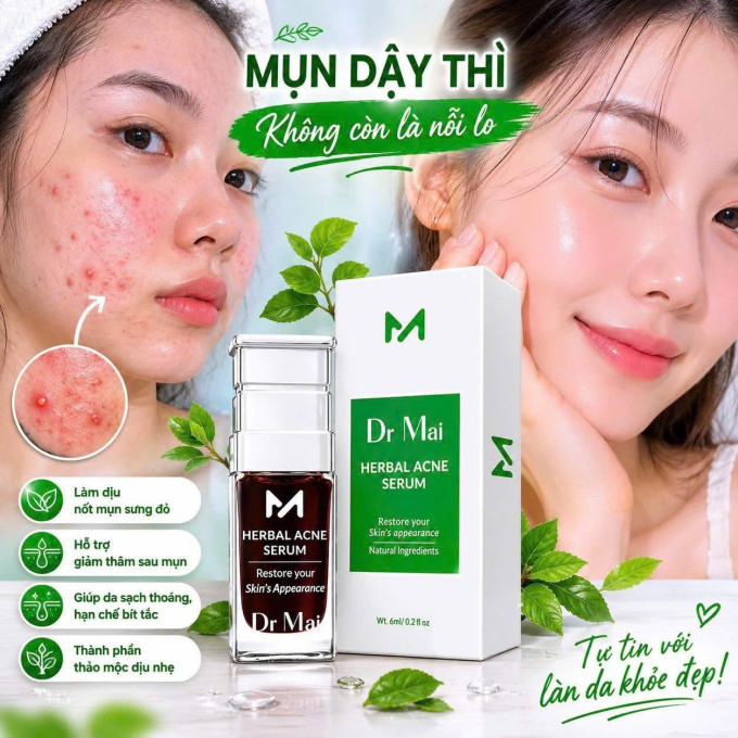 Dr Mai trị mụn nguyên chất chính hãng -Serum Hỗ Trợ Giảm Mụn, Mờ Thâm