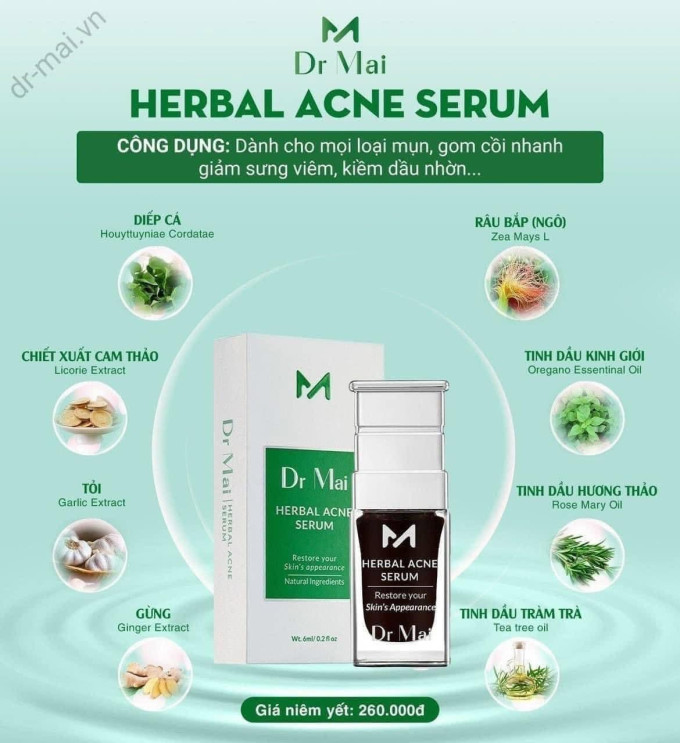 Thành phần nổi bật của Serum Dr Mai