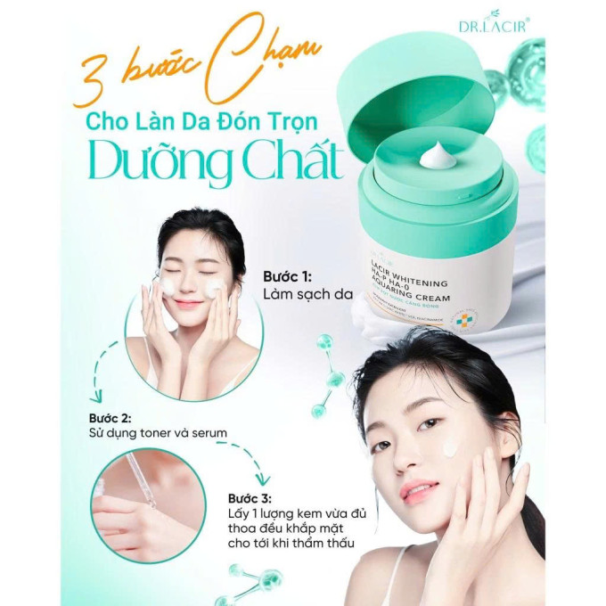 Cách sử dụng Kem dưỡng ban đêm Dr Lacir
