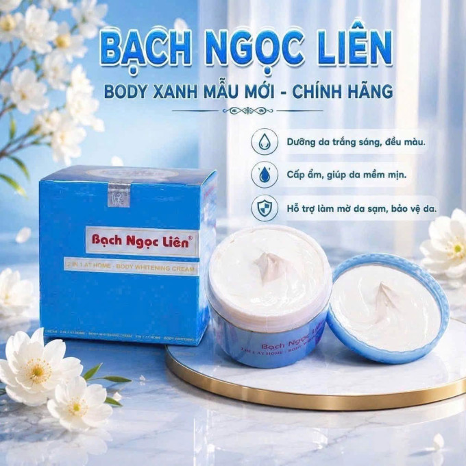 Kem body Bạch Ngọc Liên xanh 90g chính hãng – Dưỡng sáng và chăm sóc da toàn thân
