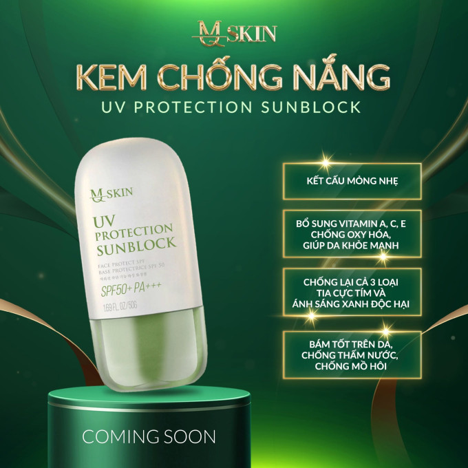 Kem Chống Nắng MQ Skin SPF50+ PA++++ Mỏng Nhẹ, Không Bết Dính