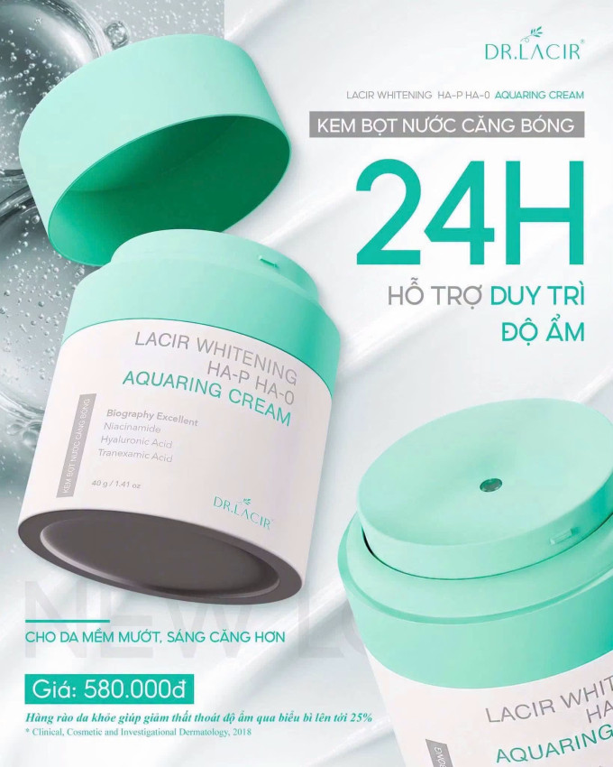 Kem dưỡng ban đêm Dr Lacir – Dr Lacir Whitening HA-P HA-O Aquaring Cream 40g