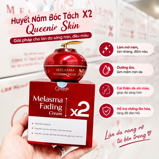 Kem Queenie Skin Melasma Fading Cream X2 Chăm Sóc Da Không Đều Màu
