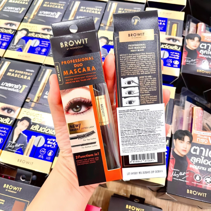 Mascara 2 Đầu Browit NongChat Professional Duo Mascara Sexy Black 4g + 4g