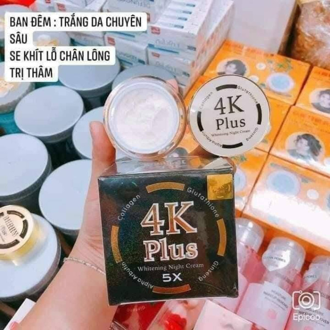4K Plus Whitening Night Cream 5X chính hãng