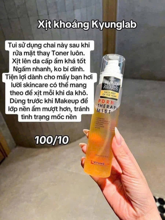 Cách sử dụng xịt khoáng KyungLab